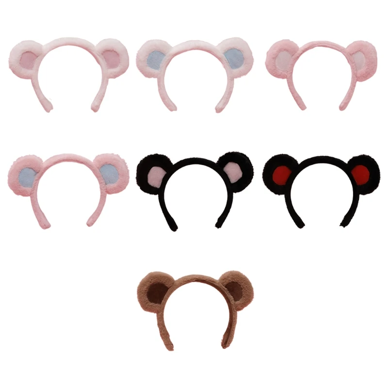 Headbands Furry Animal Bear Ears Headwear Lovely Hair Hoop Animal Headpiece for Halloween Party Accessories Drop Shipping