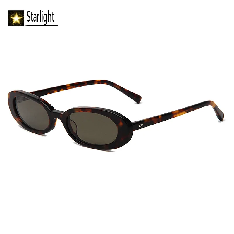 亀レトロオーバルサングラス女性アセテートトレンディメガネ男性女性-uv400-屋外手作り眼鏡男性キャンディーカラー-143-ミリメートル