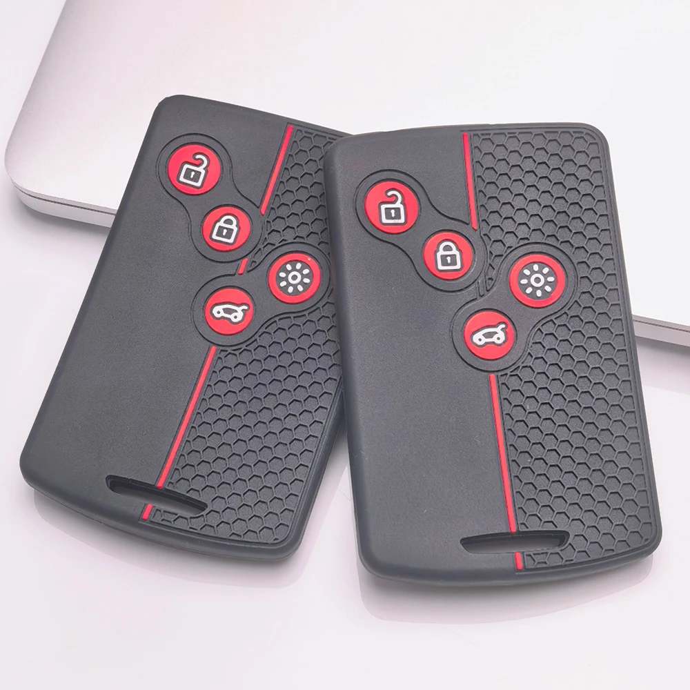 Key Fob Cover for For Renault Zoe Captur Clio 5 Arkana Megane 4 Scenic Espace Kadjar 4 Anti-Scratch Shockproof Soft Grip