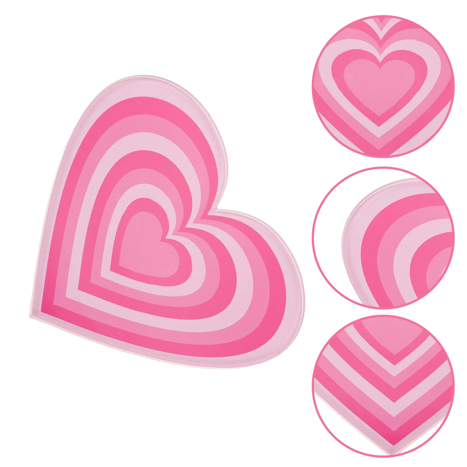 

Compact Heart Shape Acrylic Lash Holder Easy to Carry Eyelash Extension Platform for Travel and Personal Use Eyelash Grafting