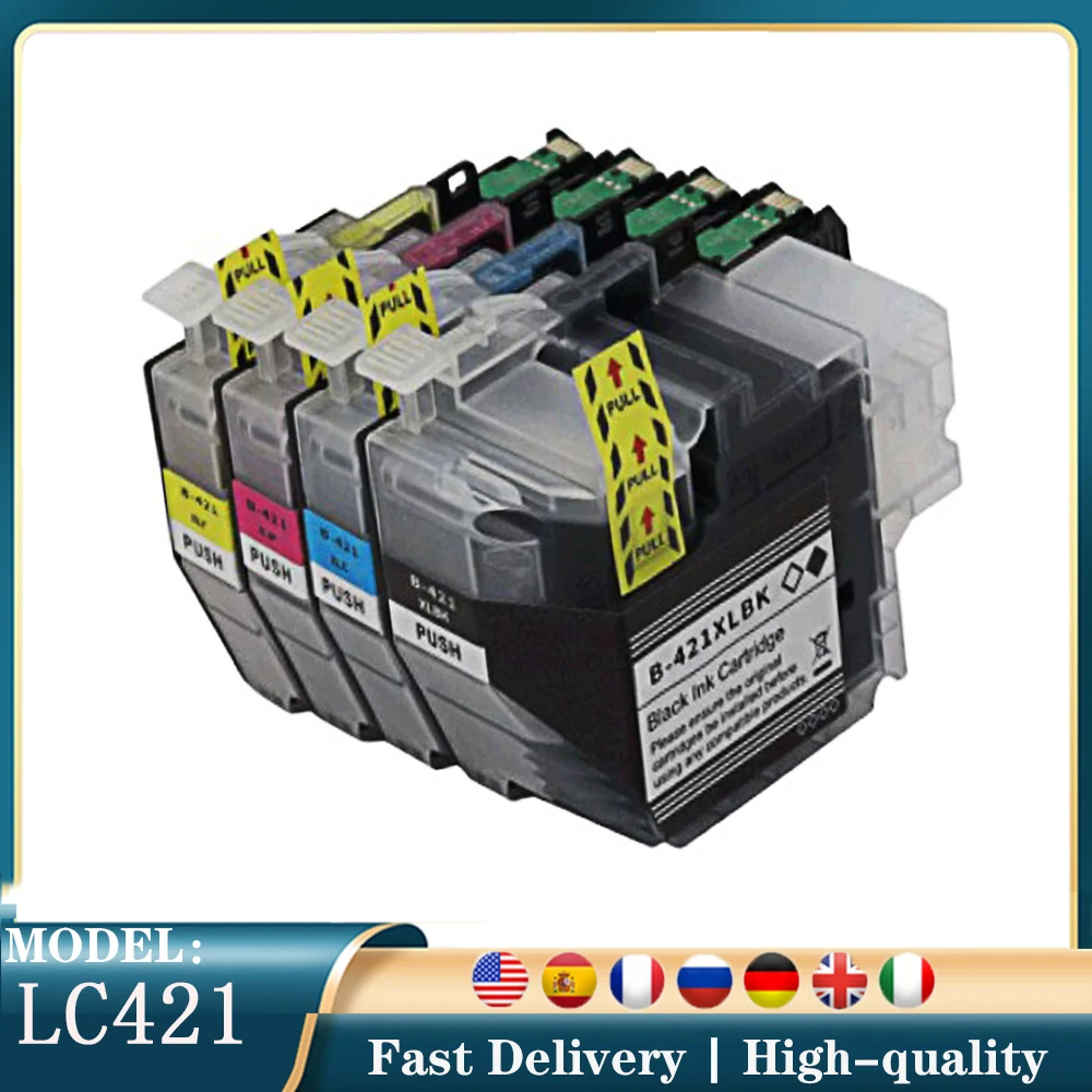 

Чернильный картридж, совместимый с принтерами Brother LC421 XL для Brother DCP-J1050DW DCP-J1140DW DCP-J1800DW MFC-J1010DW lc421 421xl