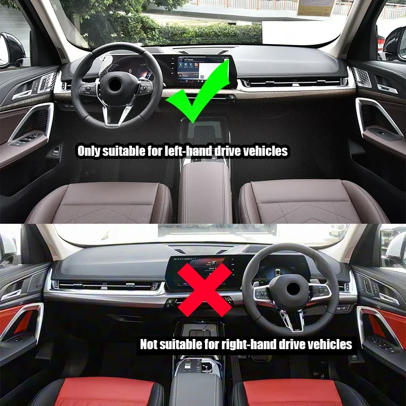 For BMW X2 U10 2024-2026 Rearview Mirror Decorative Cover for Left Hand Drive Vehicles
