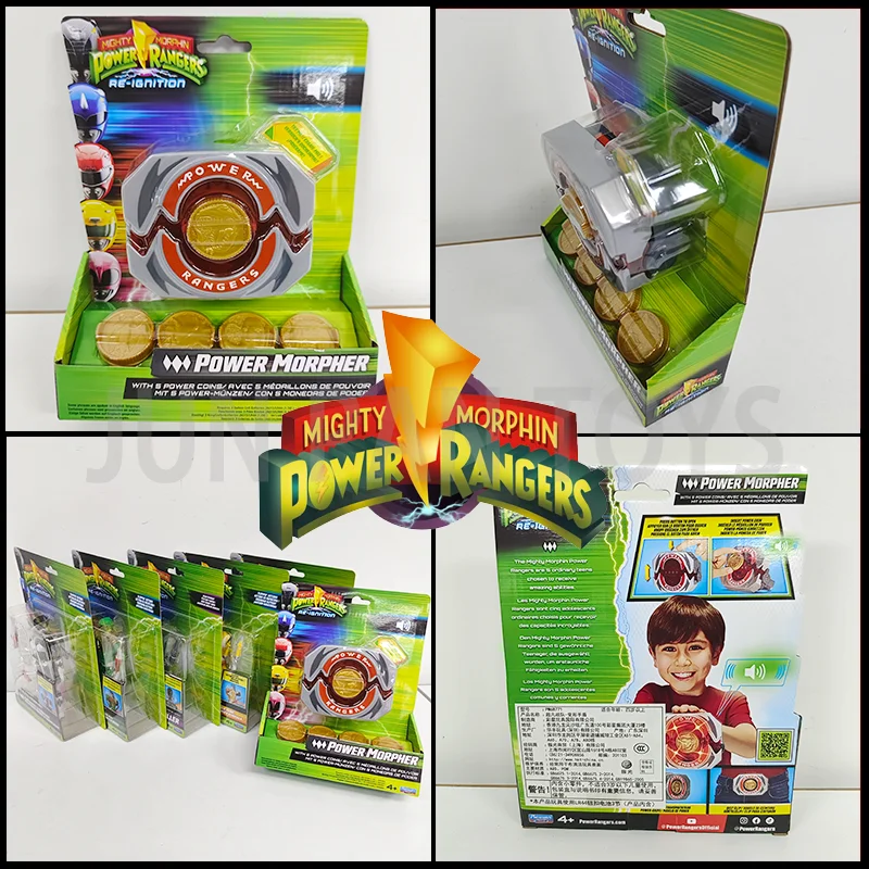 Jouet d'action de collection original Playmates Mighty Morphin Power Rangers Re-Ignition Morpher, cadeau pour garçons, lumières et sons