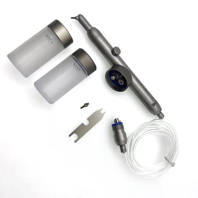 

Dental Aluminum Oxide Micro Blaster Unit Nozzle Detachable Sand Blaster Gun 2/4 Hole 360 Degree Rotating Air Abrasion Polisher