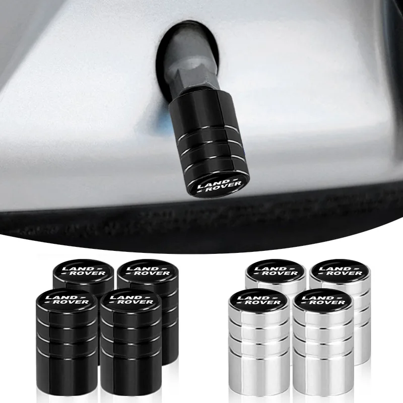 4Pcs Car Wheel Tire Valve Caps Fashion Metal Auto Accessories For Land Rover Range Discovery Sport Guardian 4 Freelander 2 Goods