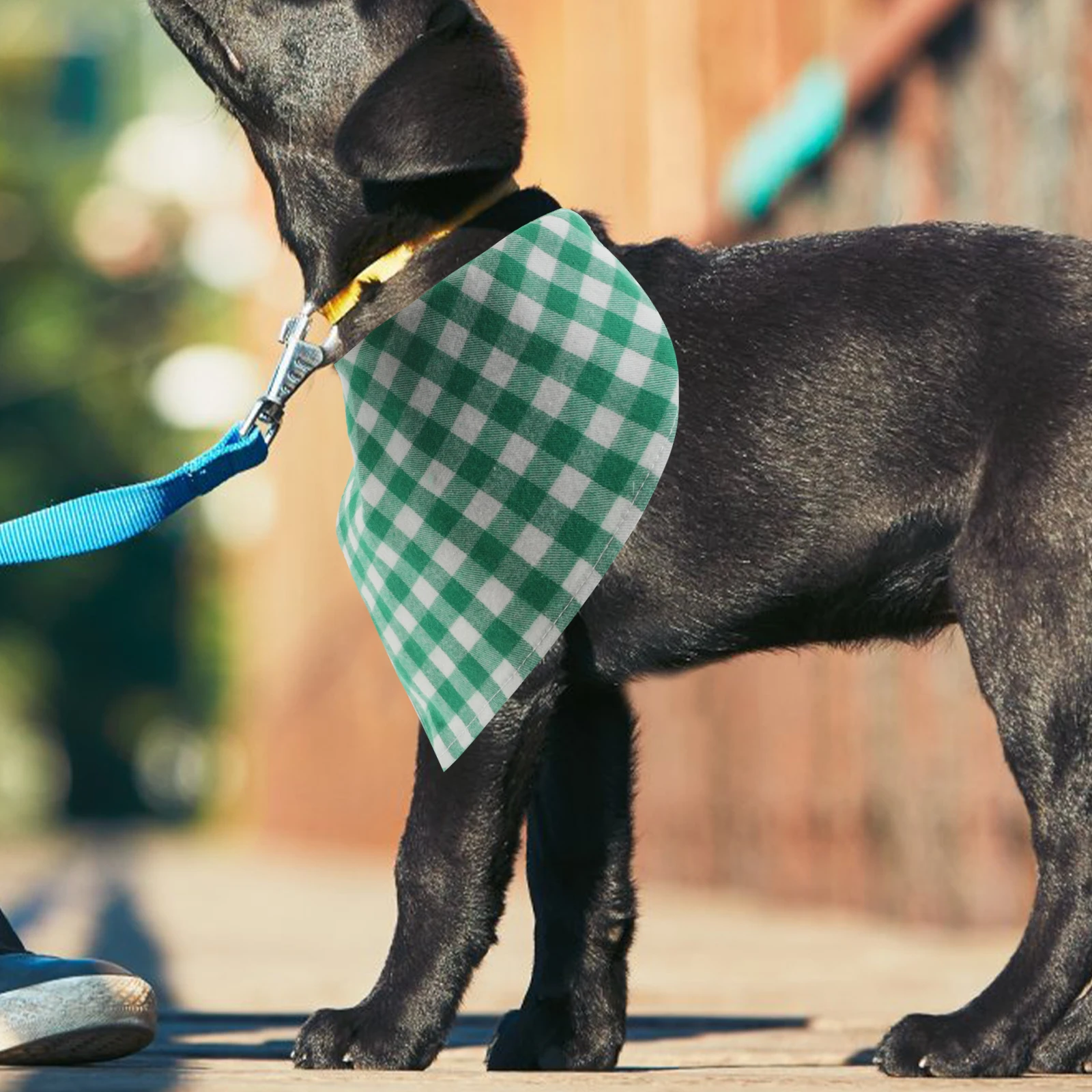 

2pcs Pet Triangle Bandana Small Size Drool Absorption Washable Dog Cat Scarf Plaid Pattern Cute Fashion Checkered Bibs
