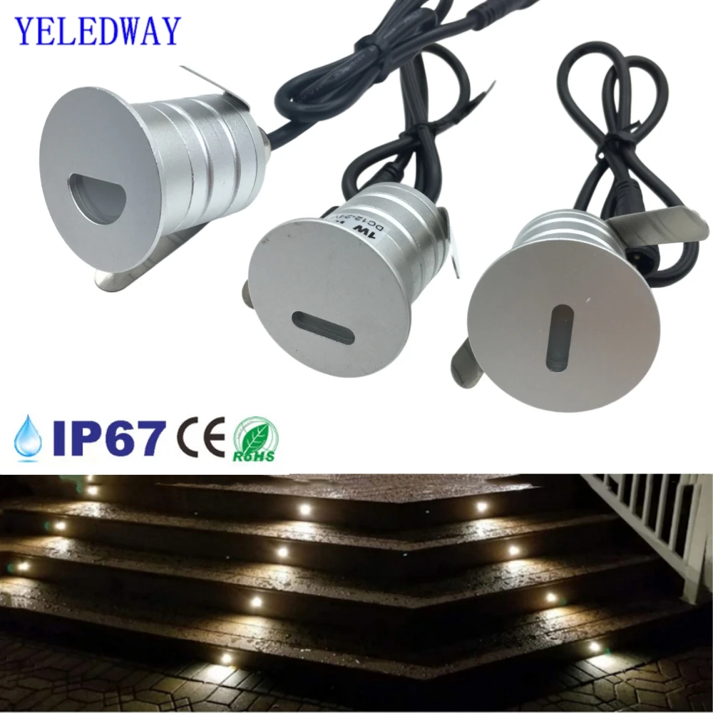 

Уличный светильник для лестниц 1 Вт, 12 В, встраиваемый, 24 В, IP67, водонепроницаемый, для сада, террасы, лестницы, дорожек, двора, патио, угловой настенный светильник