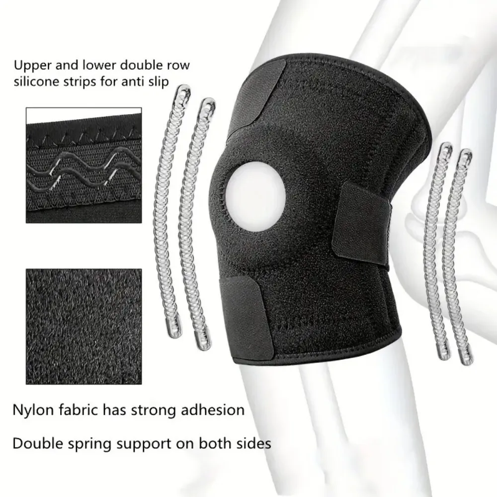 

2Pcs 4+Spring Knee Pads Sports knee pads, outdoor hiking, basketball, cycling, knee pads, running, strengthening protective gear