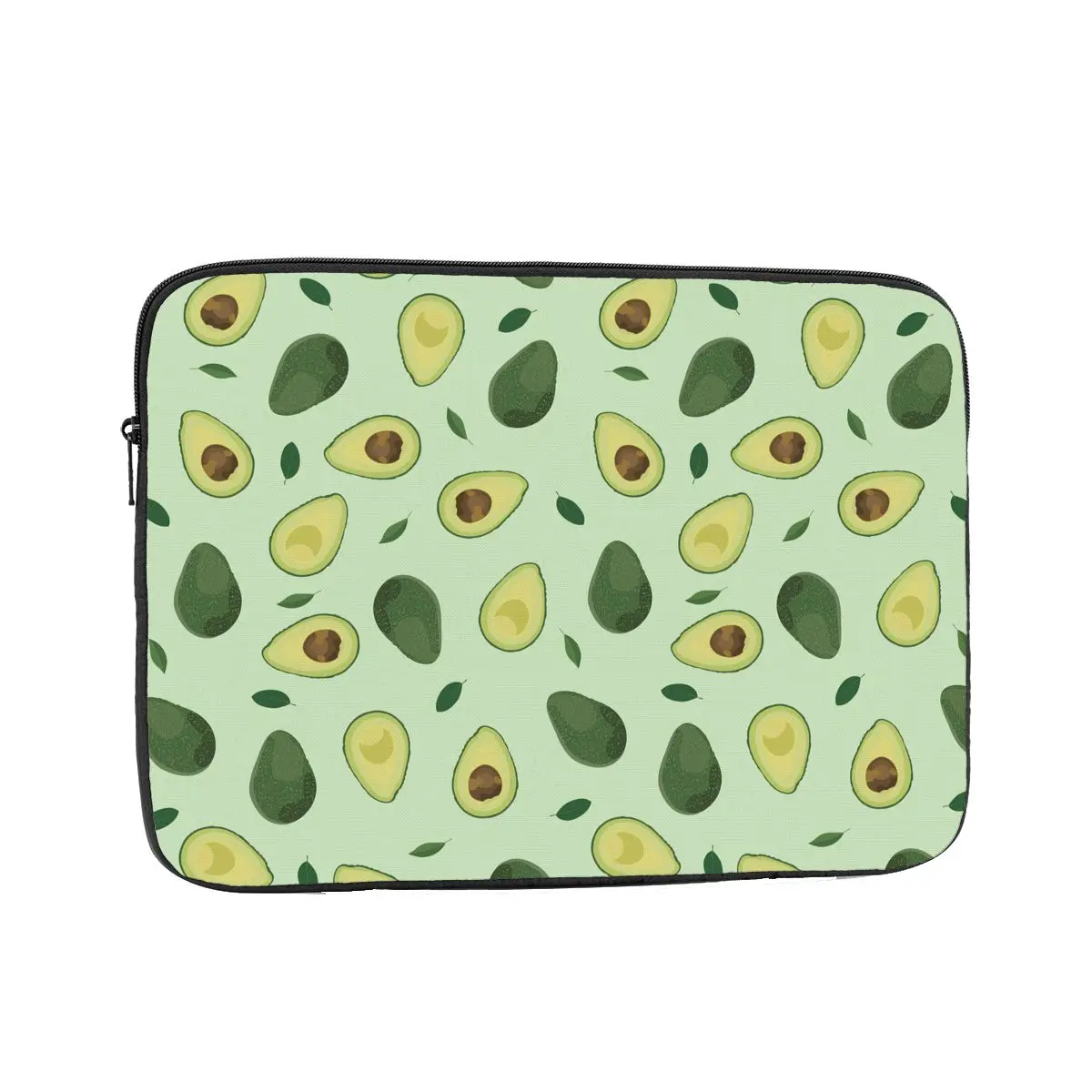 Green Avocado Cartoon Laptop Bag Sleeve 12