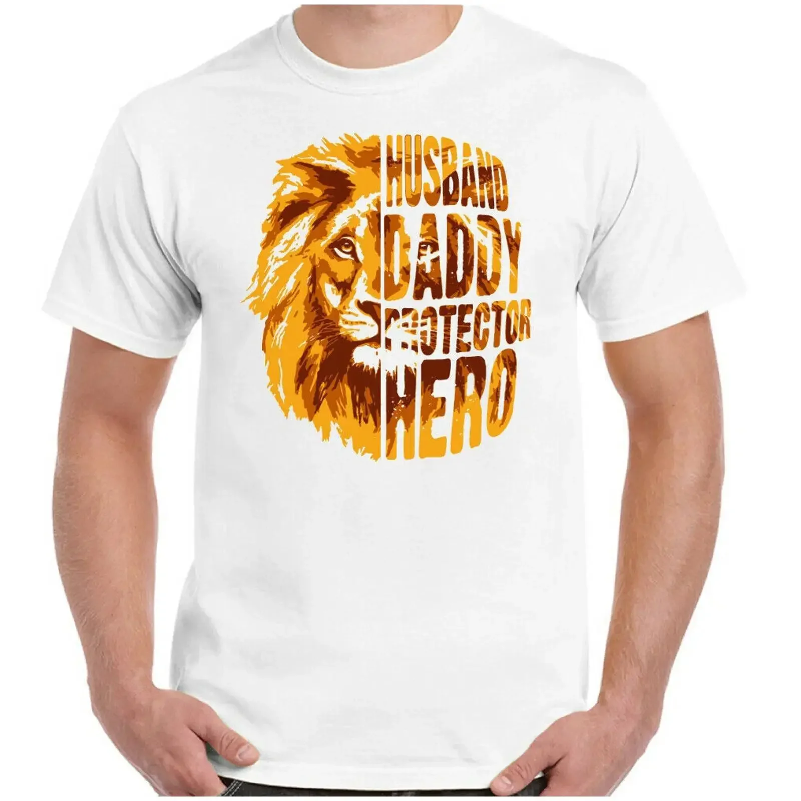 Ehemann Daddy Beschützer Held T Shirt Vatertag Geschenk Für Papa Tiger King vintage Washed Breathable fashion Unisex Stylish