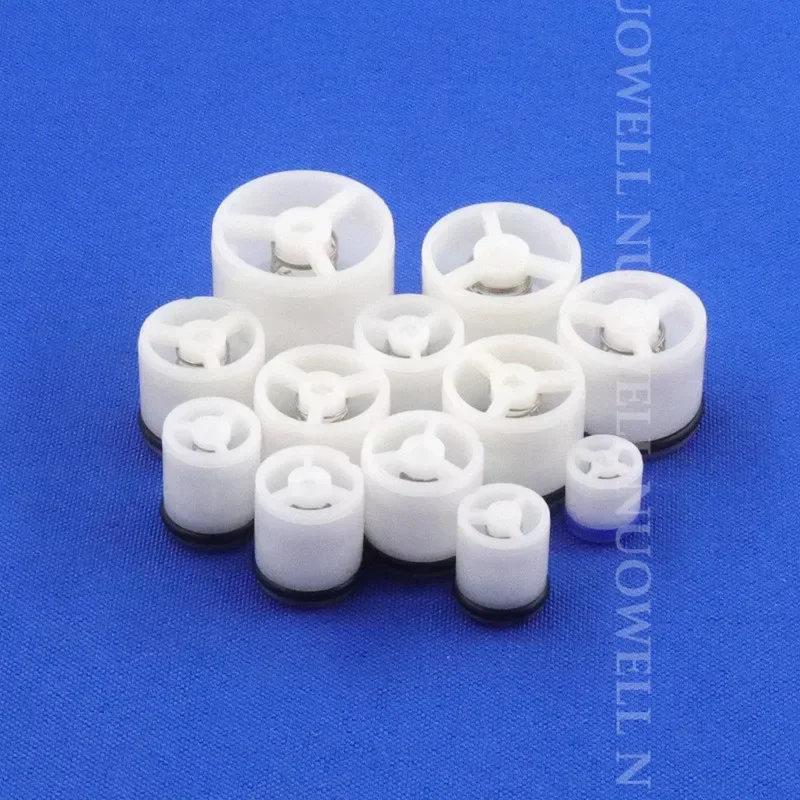 5 pieces 8 to 25 mm inline plastic spring-loaded check valve for water flow control | POM body EPDM seal 304 stainless steel spr