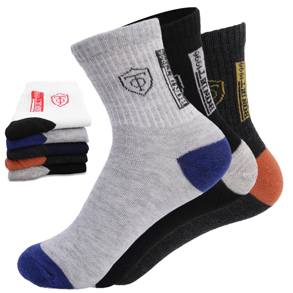 5 Pairs High-quality Bamboo Fiber Socks Breathable Deodorant Business Men Tube Socks for Autumn Spring Summer Plus Size EU 38-45