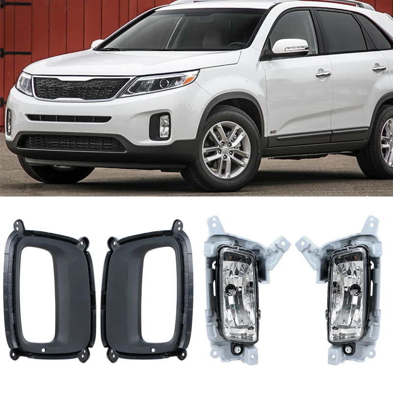 

Для Kia Sorento 2014 2015, передний бампер, противотуманная фара, крышка дневного света, рамка, крышка, автомобильные аксессуары 922011U700 865231U510