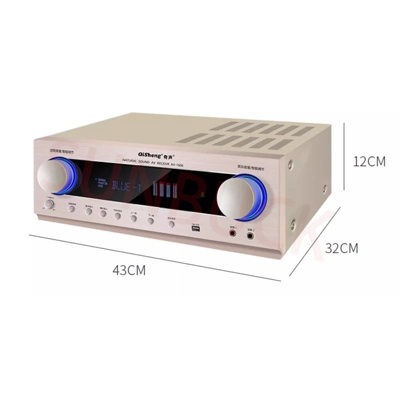 

sunbuck AV1606 Home Professional High Power 5.1 Surround Channel Karaoke Bluetooth KTV Heavy Bass Amplifier Audio