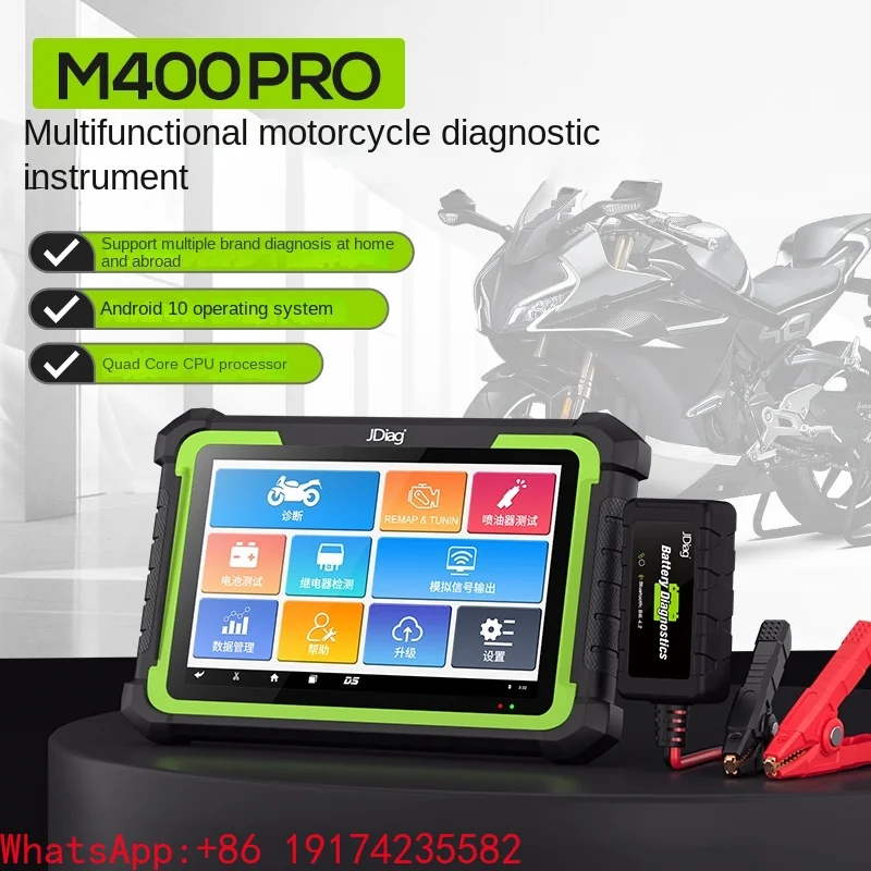 M400pro for Motorcycle Diagnostic Tool Smart All-Vehicle Scanner Quad-Core Android 10 CPU Heavy-Duty Design OLIVER