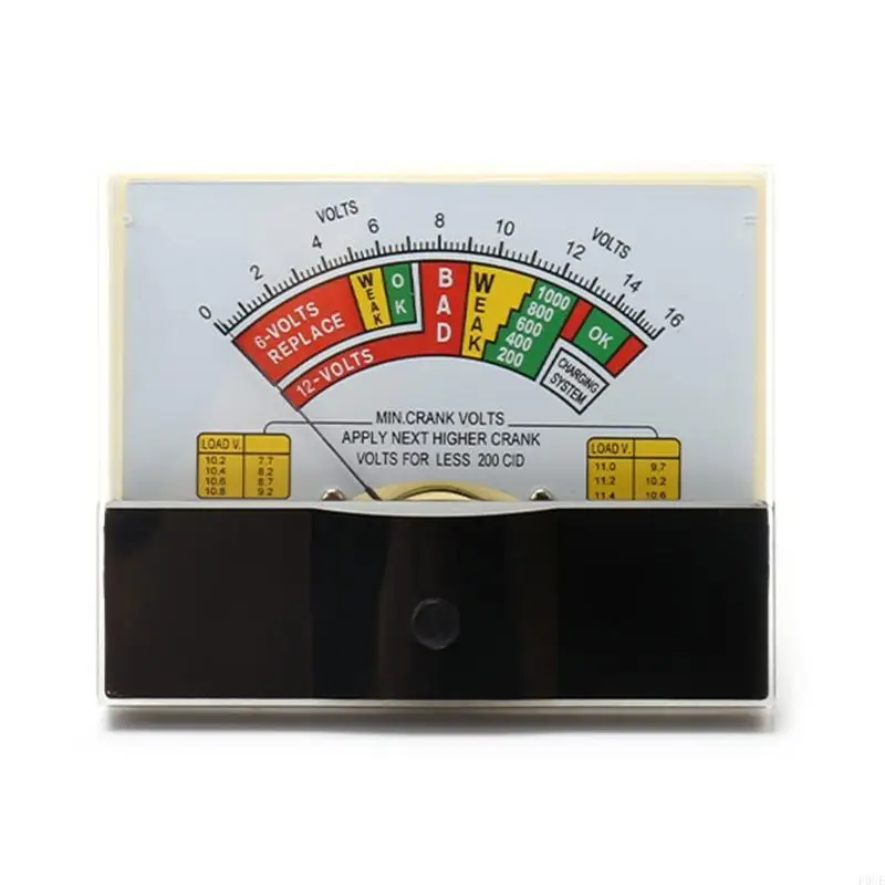 

P0UE 44L1 DC16V Battery Voltmeter Capacity Battery Capacity Meter Tester Universal for Most Car Battery Checker