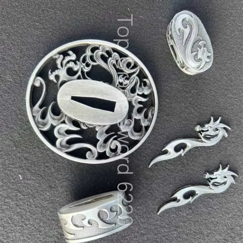 Very Unique Alloy Tsuba Fuchi Menuki Kashira Handguard For Real Japanese Japan Samurai Katana Sword Fittings Parts Accessory New