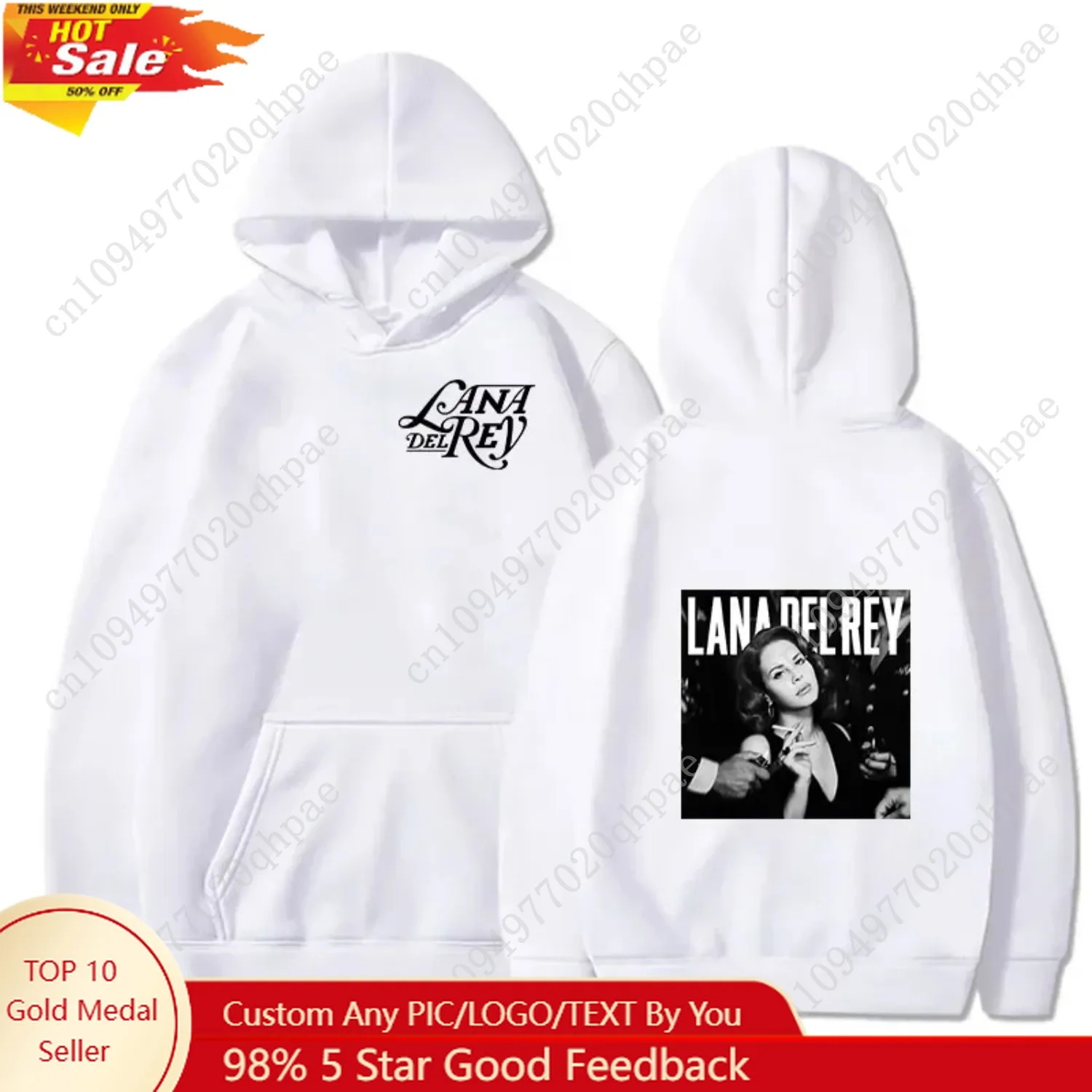 

Lana Del Rey Hoodies Singer Graphic Printing Fleece Sweatshirts Casual Long Sleeve Women Clothing Pullover Hip Hop Hoodie