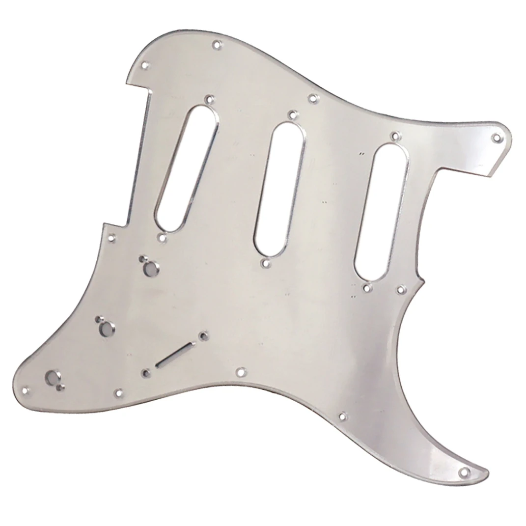 Y170A الساخن مرآة الغيتار Pickguard 11 ثقوب SSS الغيتار خدش لوحة مع 11 قطعة مسامير Pickguard ل FD الغيتار الملحقات B