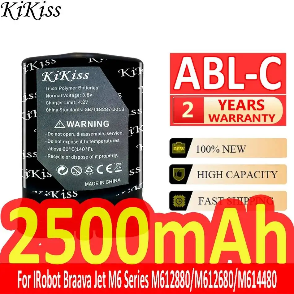 For Irobot Braava Jet M6 Series M612880 M612680 M614480 Good Low-Temperature Performance Robot Cleaner Battery Abl-C 2500mAh