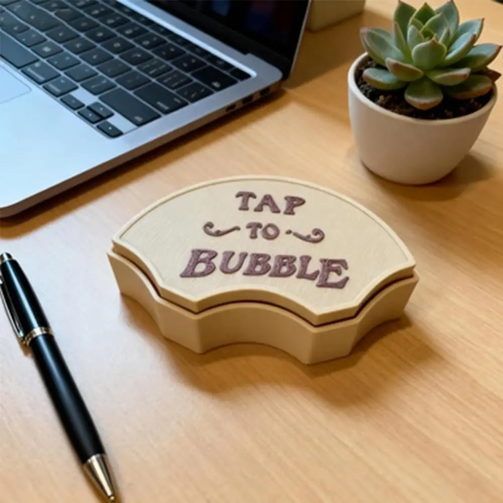 New Fan-Shaped Tap to Bubble Clicky Fidget Button Handheld Stress Relief Press-Type Fingertip Sensory Fidget Button Home Office