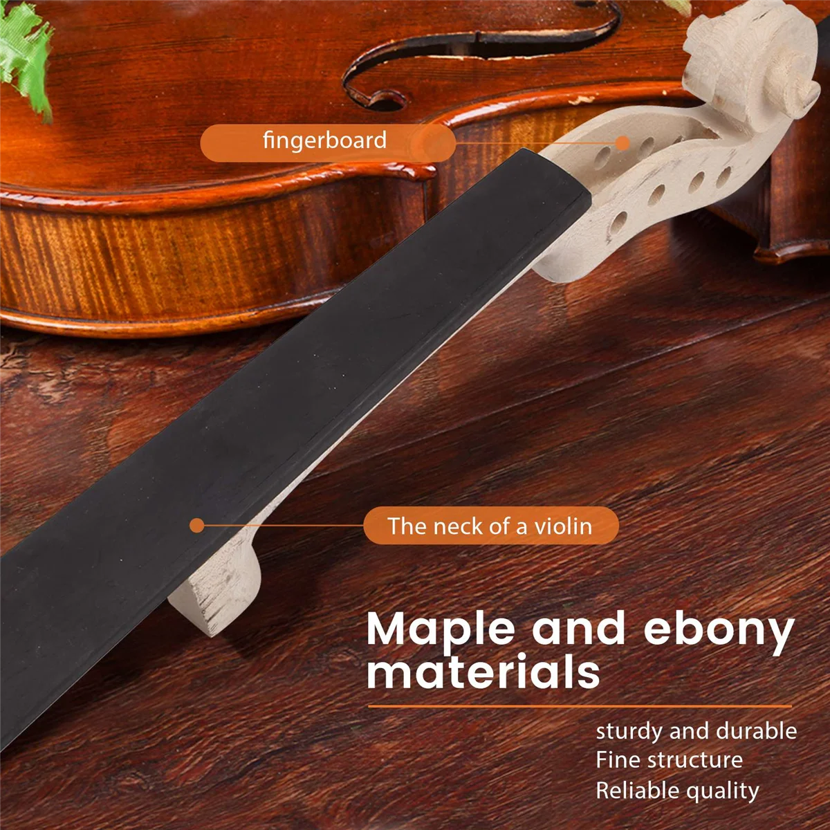 4/4 размер кленовый гриф для скрипки из черного дерева на грифе скрипка DIY набор с ручной резьбой прокрутки ГОРЯЧИЙ
