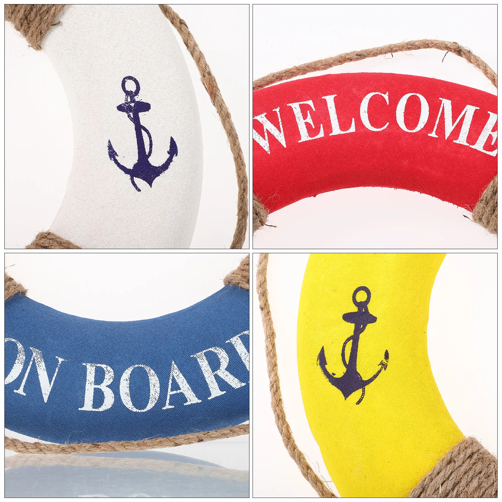 

1Pcs 40Cm Red Yellow Lifebuoy Wall Hanging Decoration Exquisite Door Sign for Restaurant Cafe Club Decor Fashionable Welcome