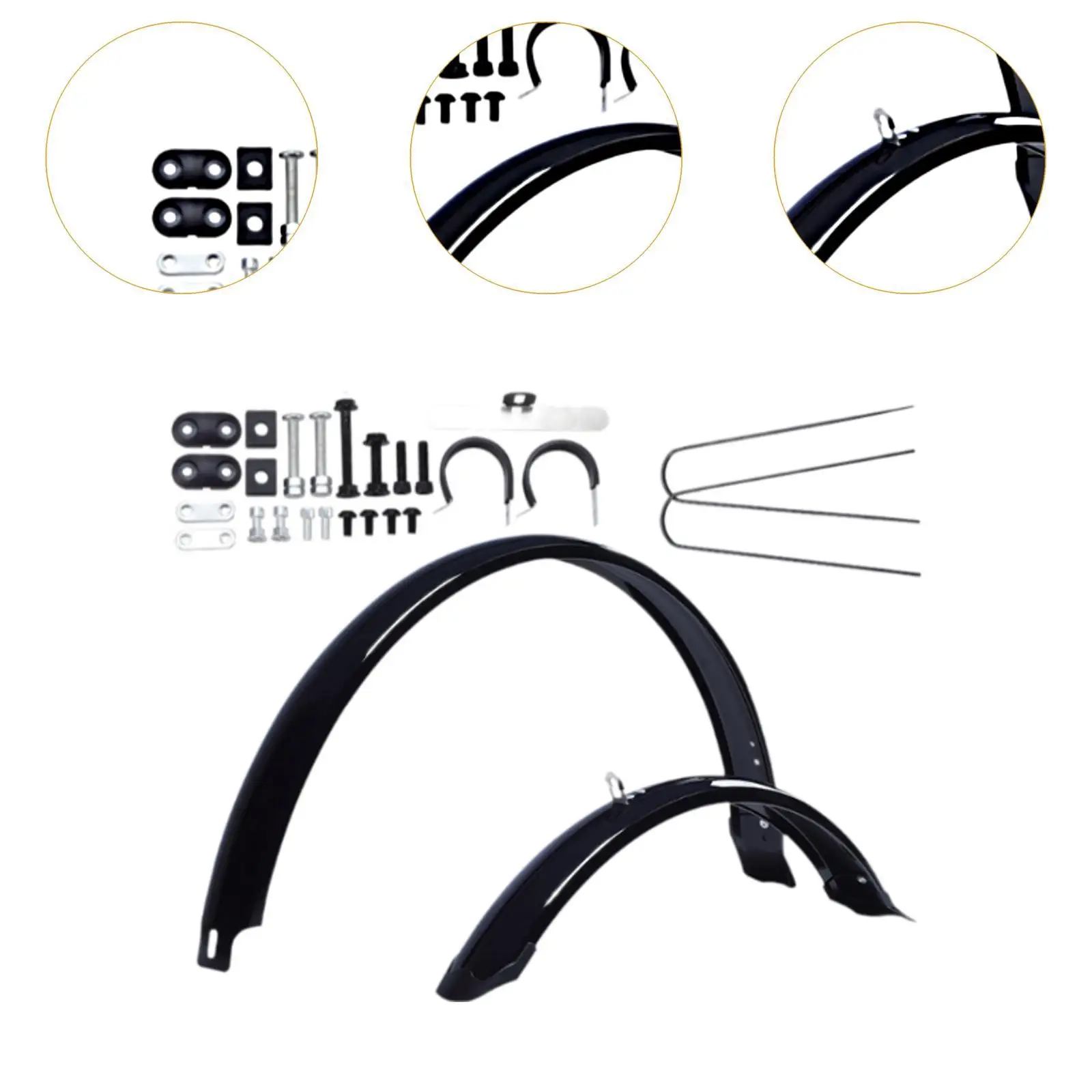 Bicycle Front and Rear Mud Guard Set Mudguard for 26 inch Tire Replace Parts image 5