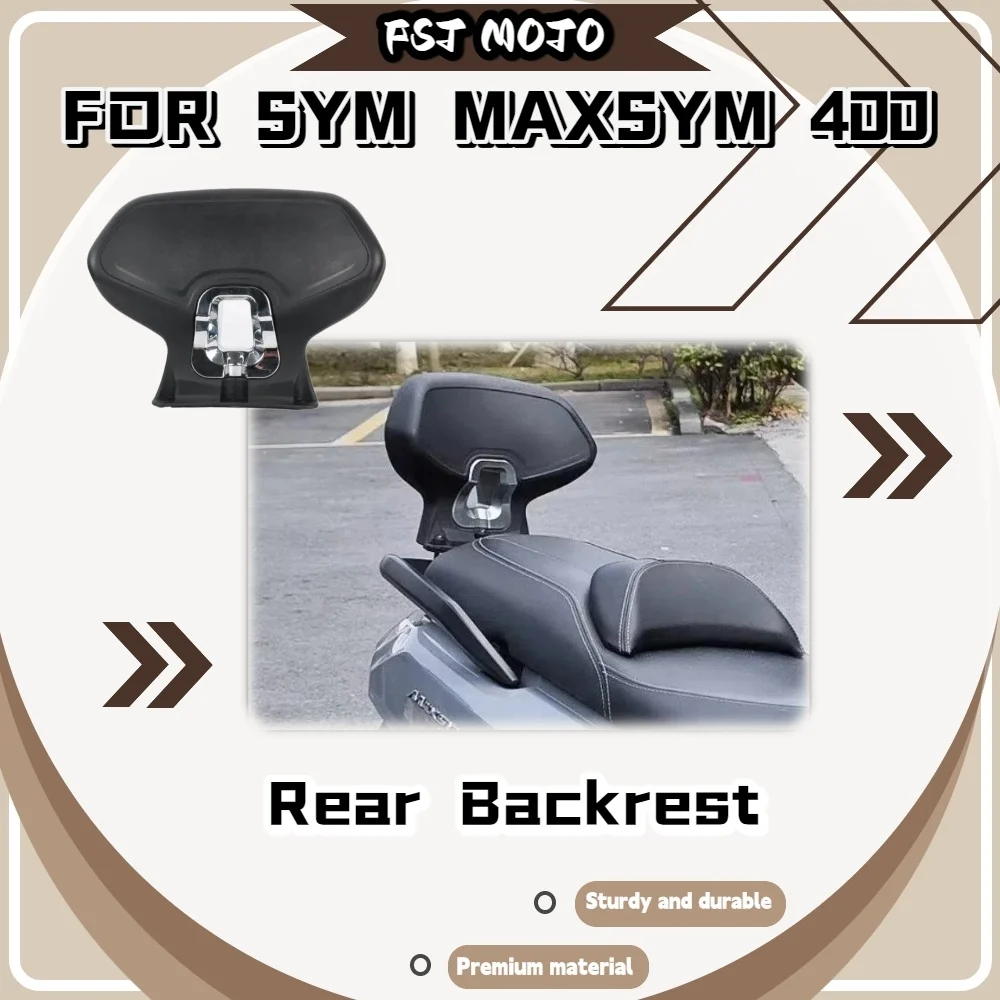 For SYM MAXSYM 400 Thickened Wide Back Support Pad Fit Stock Mount Holes Without Cutting To Optimize Dual Rider Comfort Level