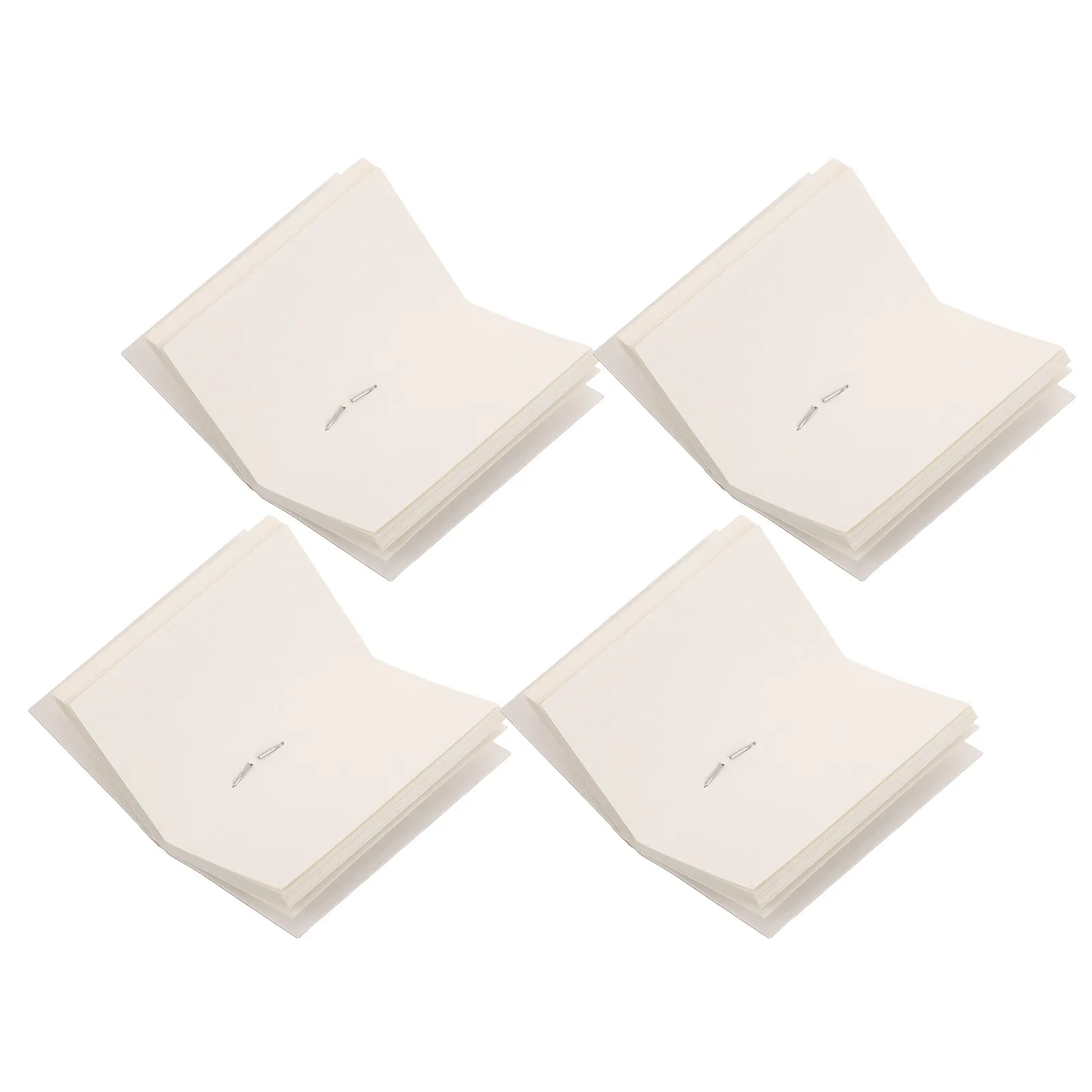 4Pcs Mini Kraft Paper Notebook Refills Pocket Notebook Blank Paper Inserts Compact Portable Notepad for Travel Note Taking