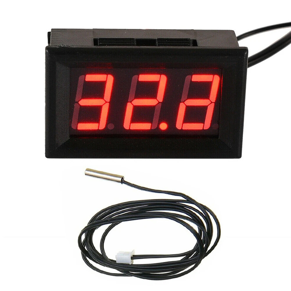 

12V LED Digital Probe -50 ~ 110°C Detector Electronic Temperature 0.5s Rate All-Purpose Temperature Digital Thermometer 1pcs