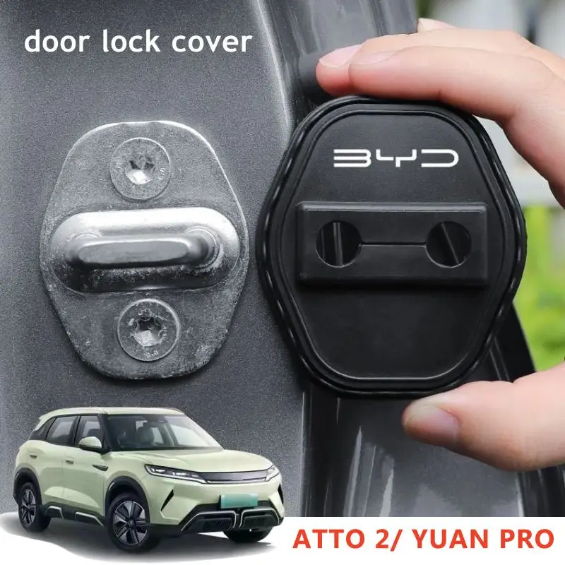 

Для BYD YUAN PRO ATTO 2 YUAN UP 2025 2024, защитный силиконовый чехол для дверного замка автомобиля, аксессуары