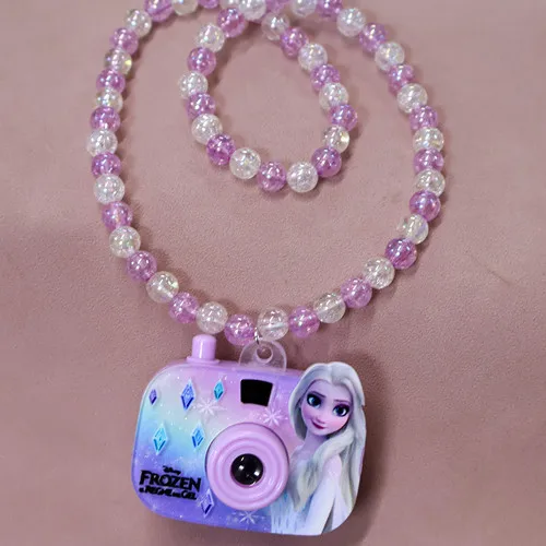 Frozen Necklace Elsa Anna Projection Camera Necklace Cute and Playful Gift Neck Children\'s Jewelry Birthday Gift