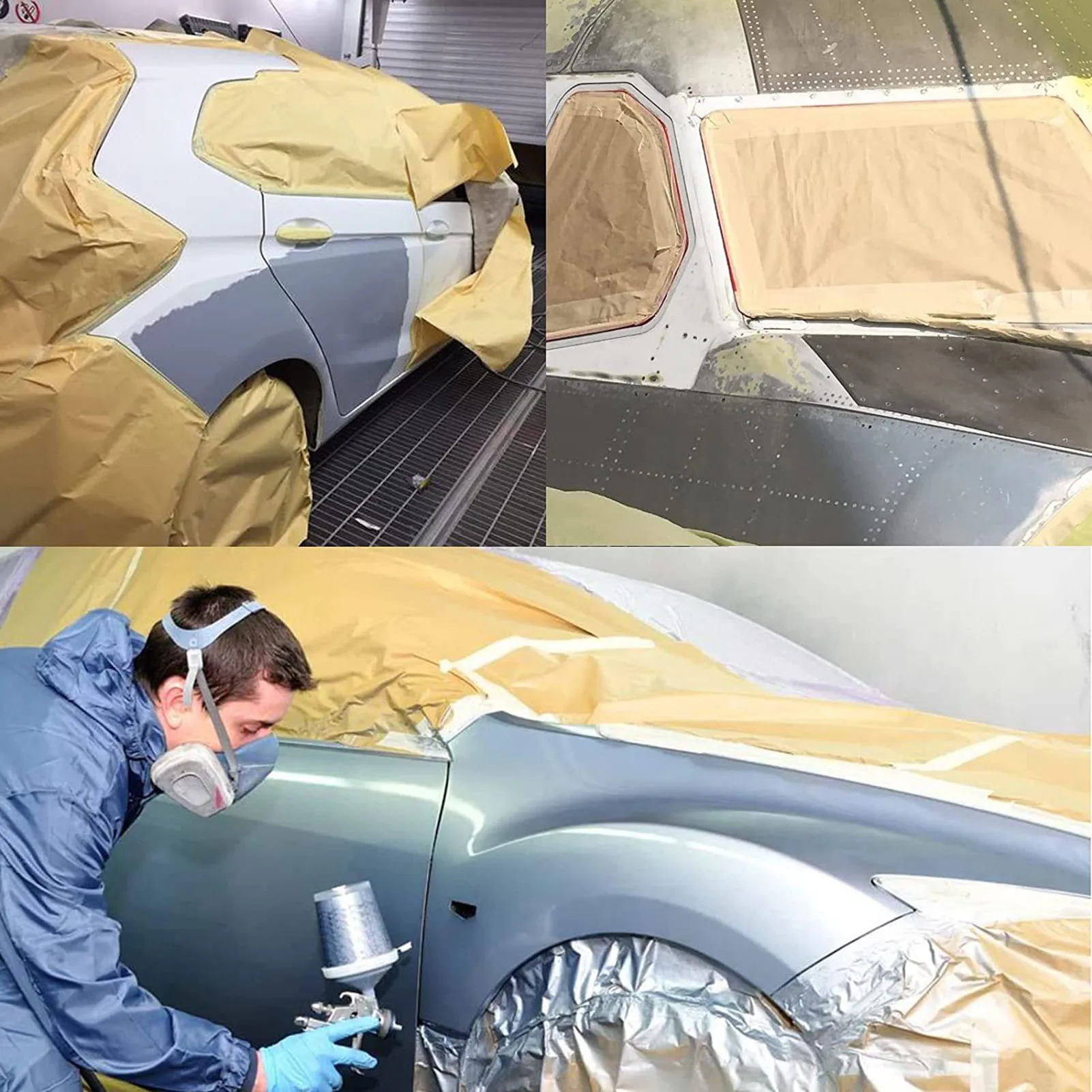 Spray Protection Paper Paint Masking Protection Covering Paper for Car Renovation Protective Cover