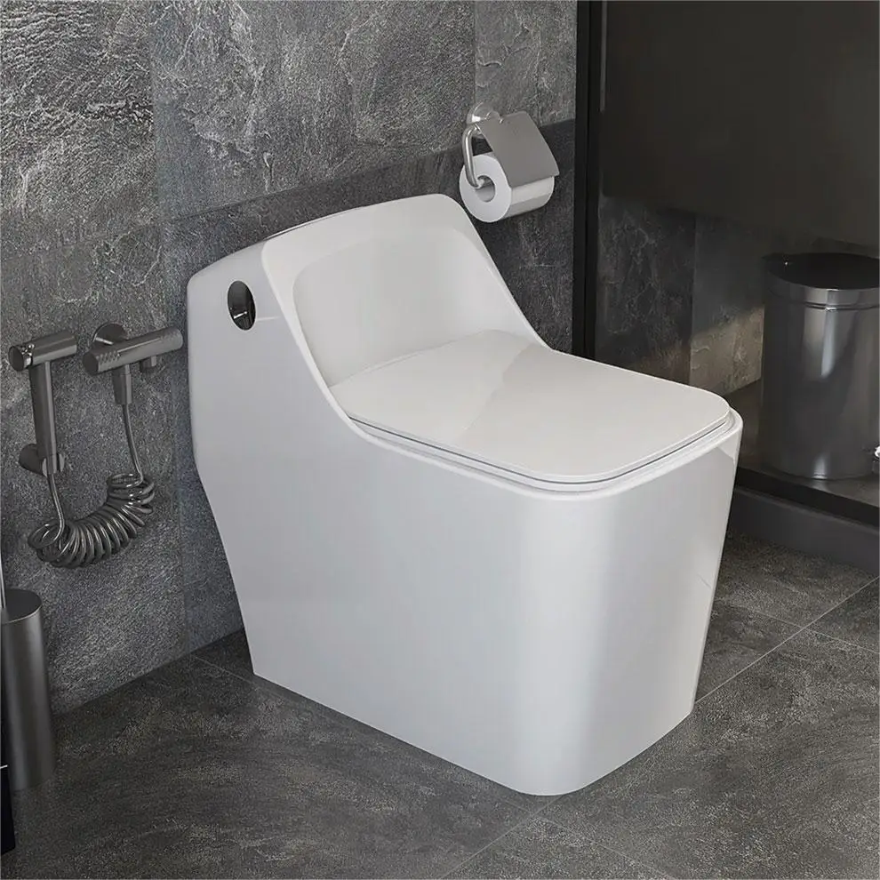 ri-Standard Home Residential Regular Toilet with Included Remote Control P-Trap Drainage and Seat*
