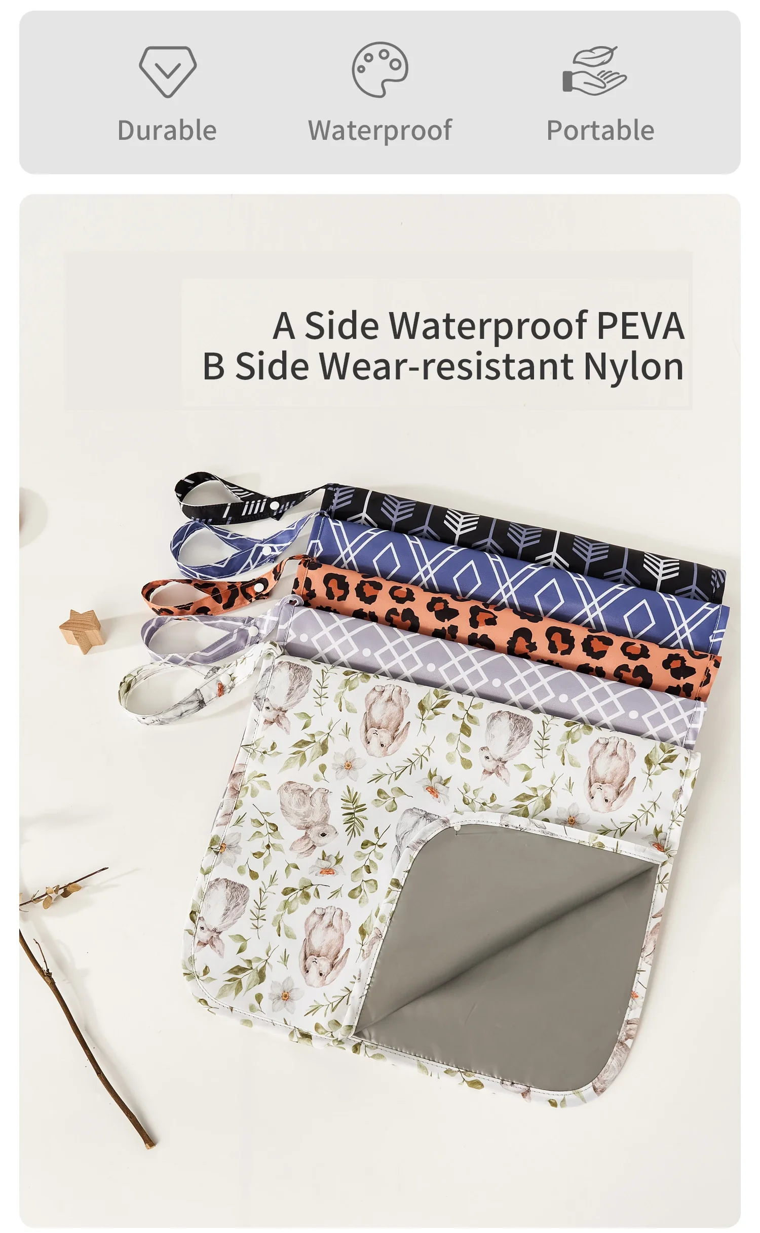 Новый складной детский пеленальный коврик, водонепроницаемый пеленальный коврик для новорожденных, портативный пеленальный столик для малышей, прочный детский подгузник