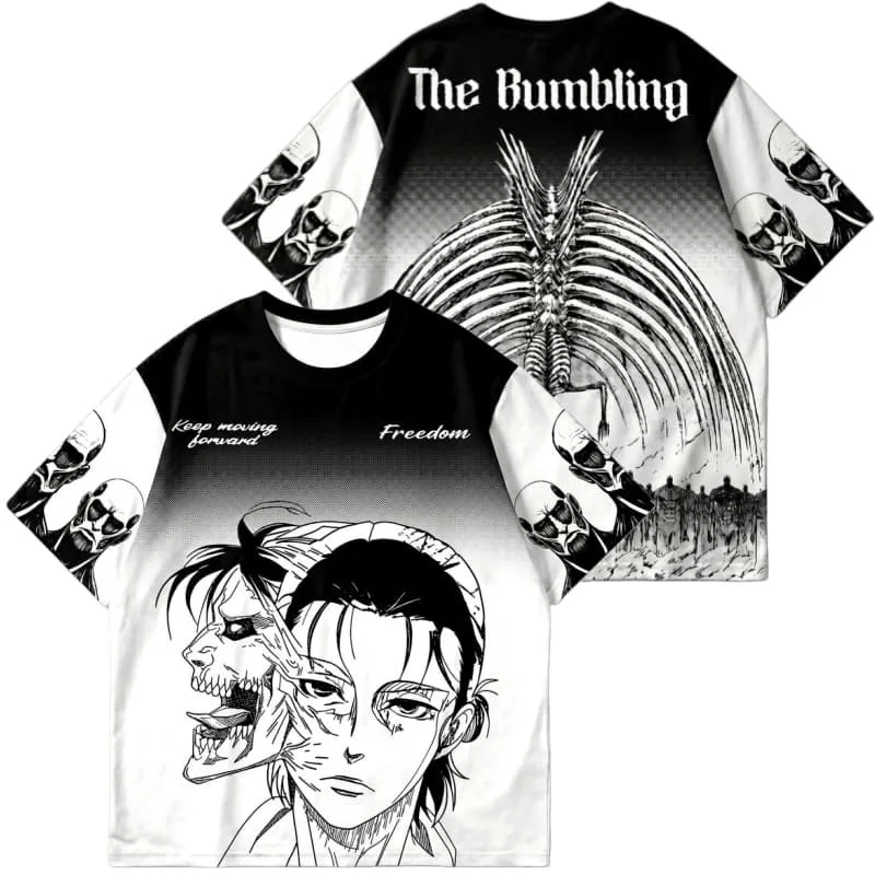 2026 New Attack on Titan Eren Jersey, Japanese Anime Style Mesh Breathable Sports Short-Sleeve T-Shirt Unisex Children's T-Shirt