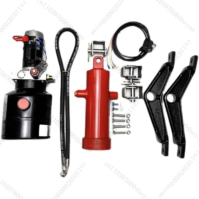 

Electric motorcycle tricycle modified with hydraulic thickening dump bucket 12v electric control
