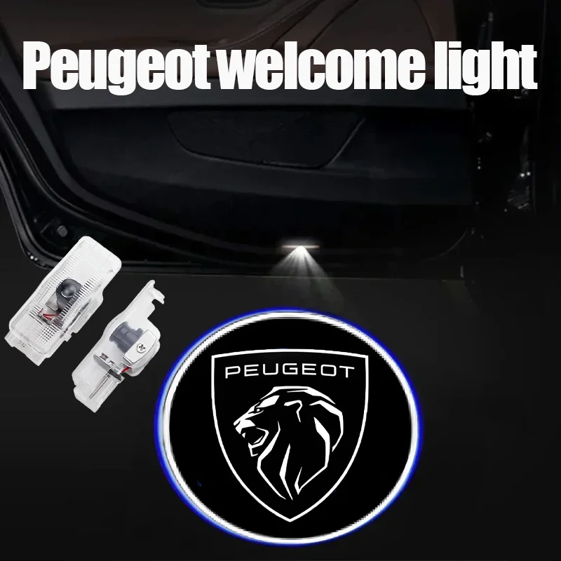 

2 шт. лазерная лампа для проектора с логотипом двери автомобиля для Peugeot 407 508 2008 5008 307 308 3008 206 207 208 107 автомобильные аксессуары