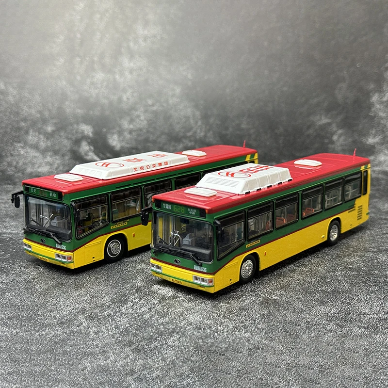 Diecast Alloy 1/64 Scale BK6111CNG Beijing Public Bus Route 628 Cars Model Adult Toys Nostalgia Classics Gifts Static Display