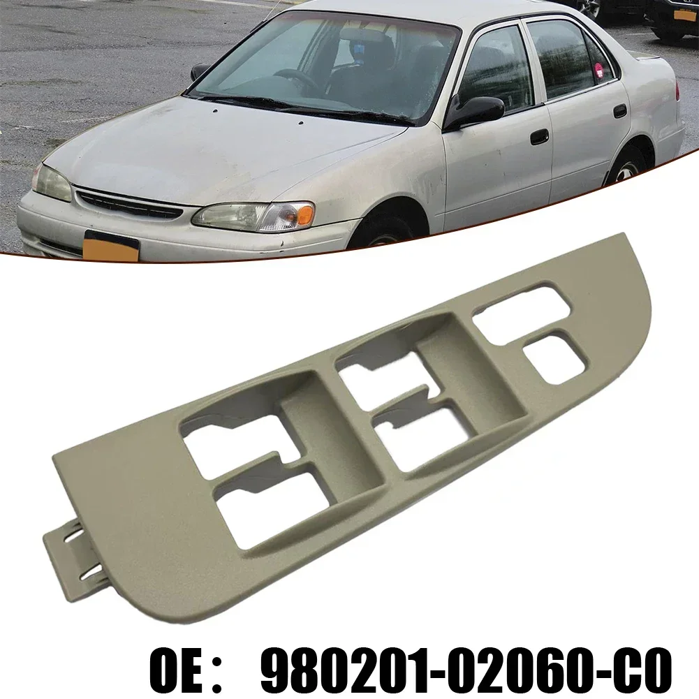 980201-02060 Left Master Power Glass Switch Bezel Trim Beige For Corolla 98-02 2024 Hot Sale Brand New And High Quality