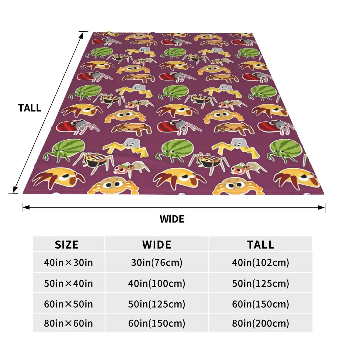 Bugsnax Bug Pack Fan Art Kinda Bug Blanket Fleece Sofa Throw Multi-function for Couch Bedding Travel Throws Bedspread Quilt