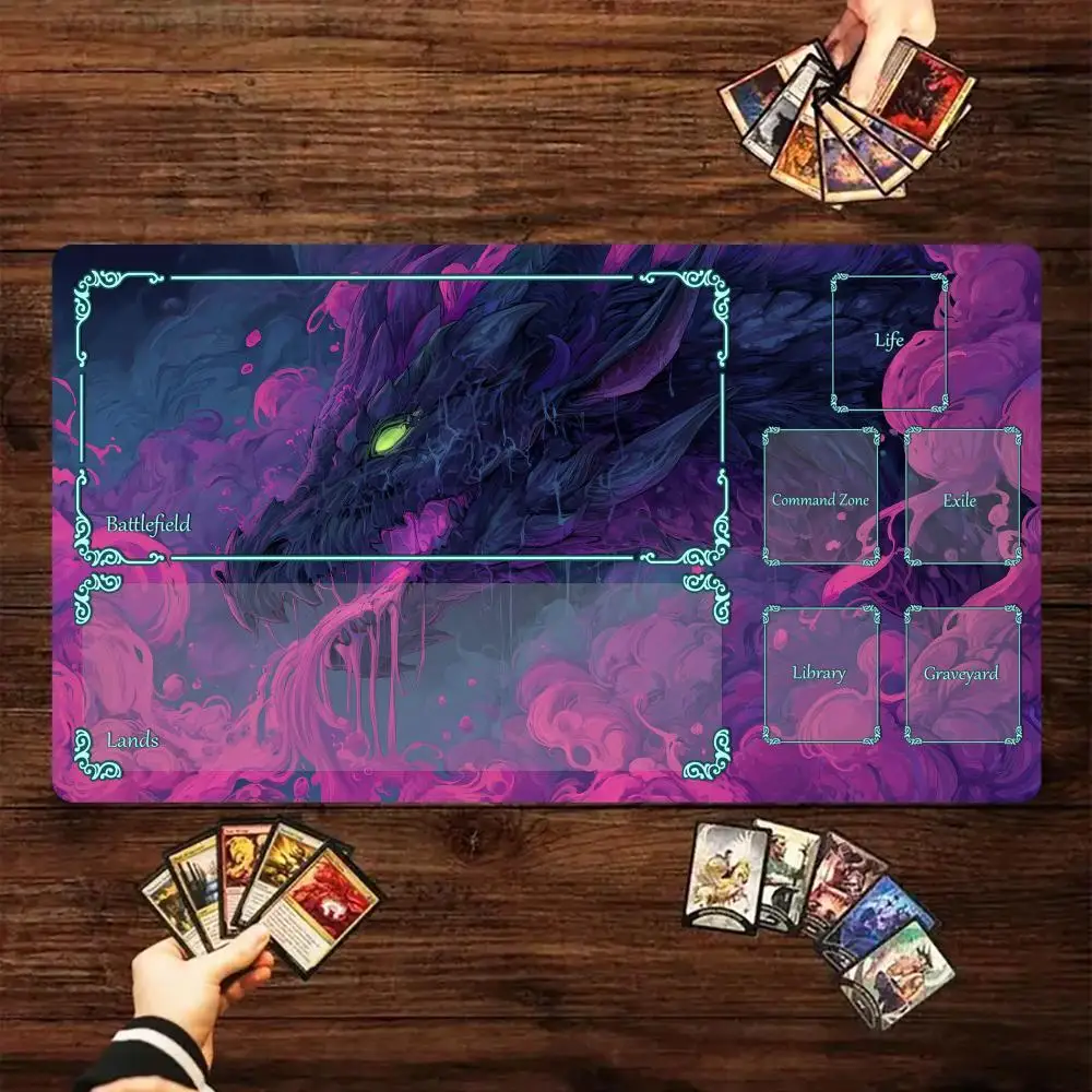 Dark-style demon dragon design MTG Playmat Magic Card Battle Mat 35X60CM gathering gaming mats tapete magic mtg card pad
