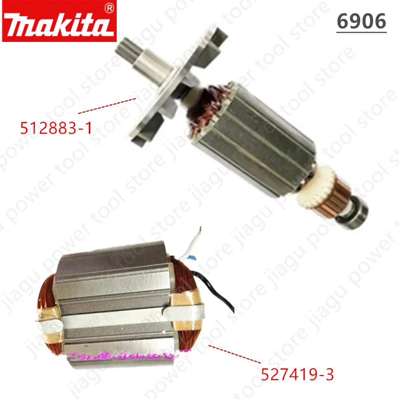 220-240V Amature Rotor stator replace for 512883-1 527419-3 Makita 6906