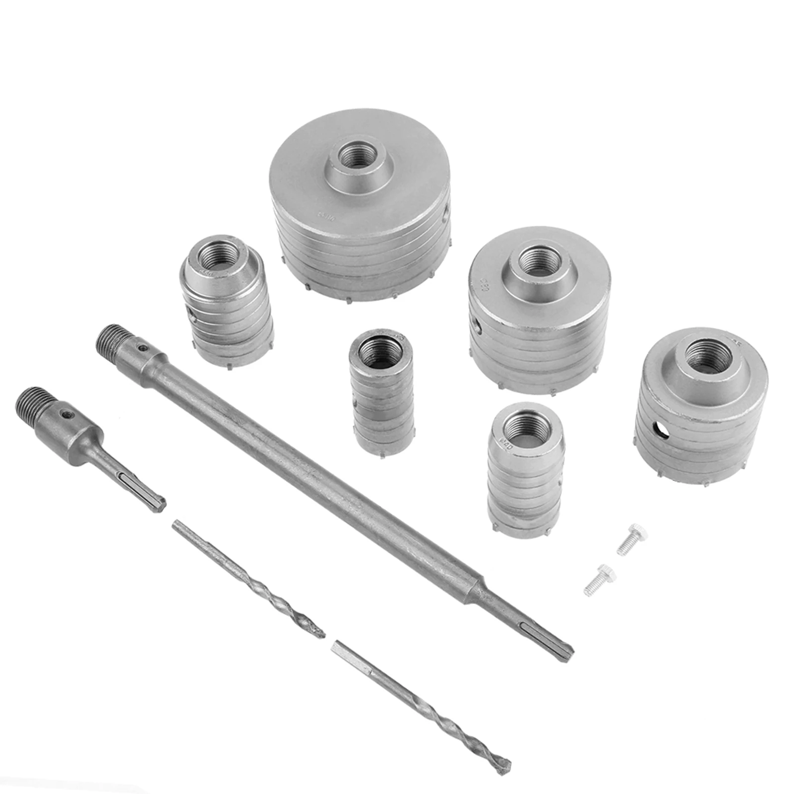 

【New】10Pcs TCT Core Drill Set SDS Plus Extension Shank Tungsten Masonry Hole Cutters