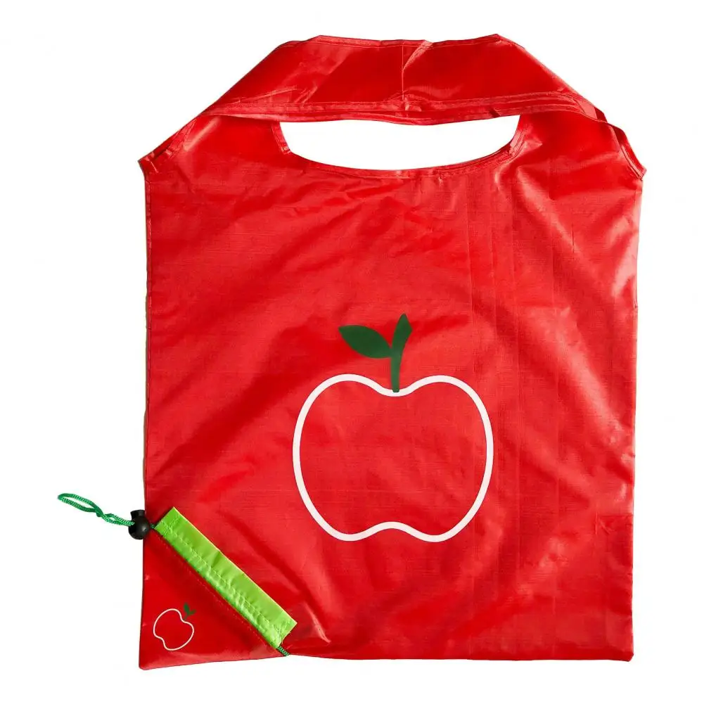 Fruit Shape Reusable Shopping Bag Portable Drawstring Foldable Storage Pouch Large Capacity Grocery Bag Tote Handbag