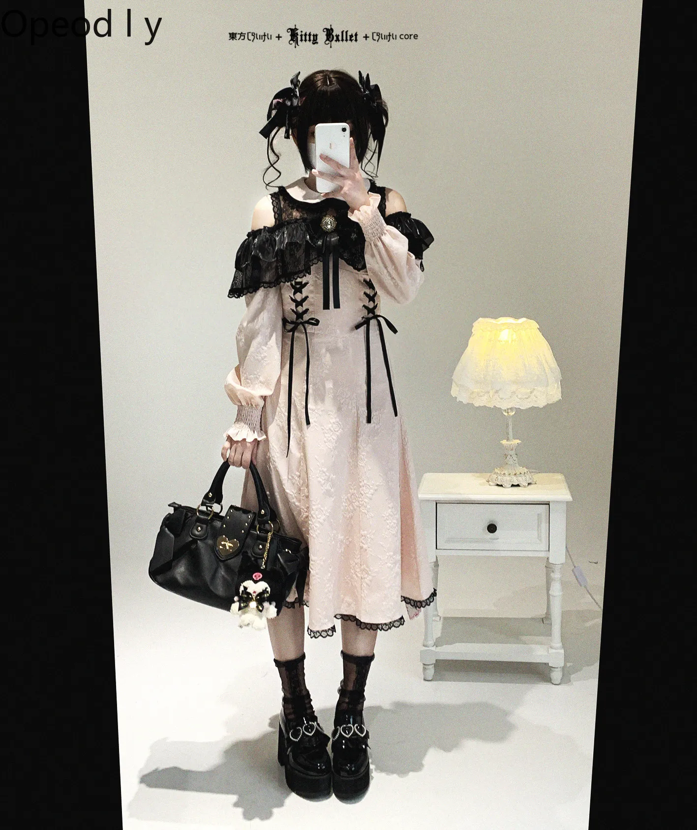 

Sweet Sister Lace Off-the-shoulder Lolita Original Design Long-sleeved Dress 2026 New Pure Desire Style Waist Strap Long Dress
