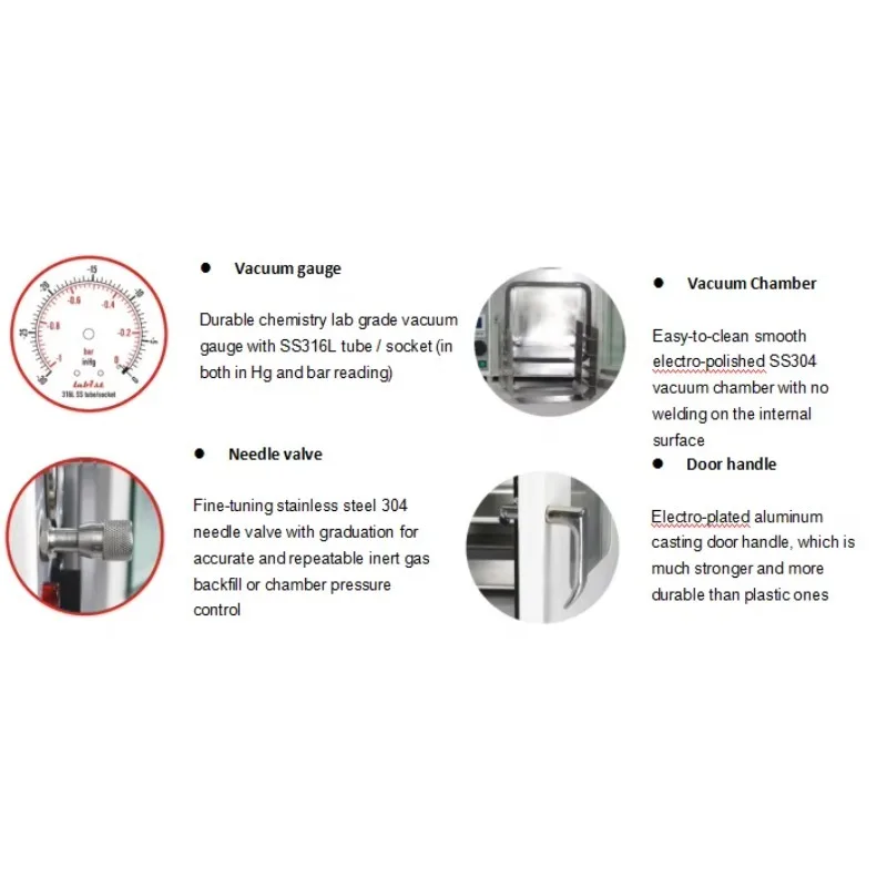 Forno de secagem a vácuo de laboratório de 210 litros