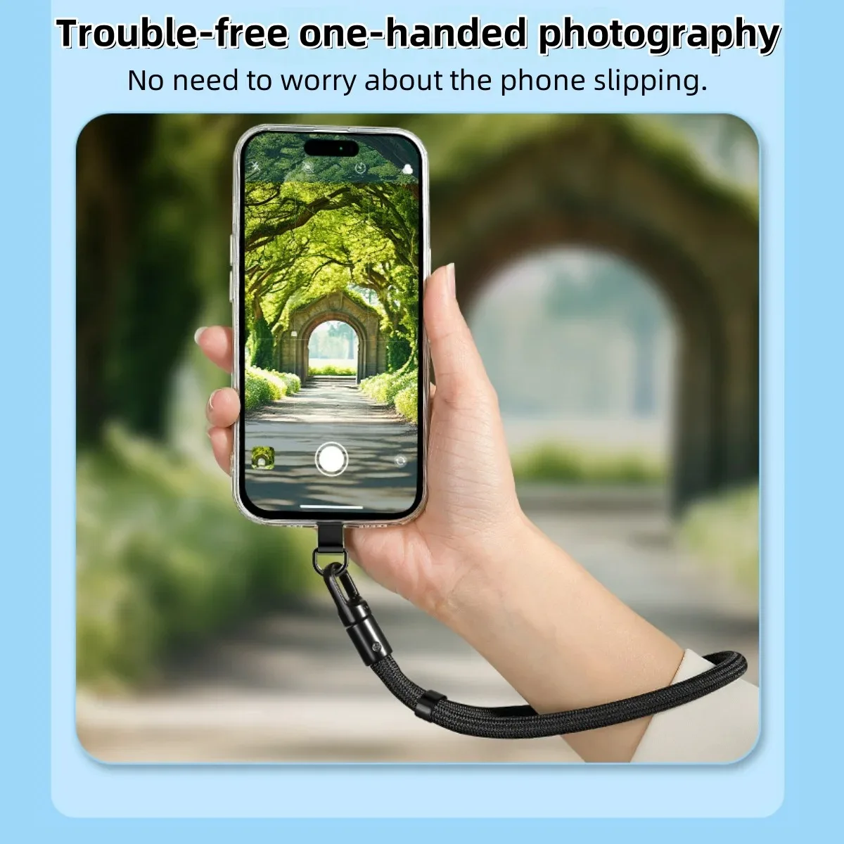 Universal Adjustable Mobile Phone Lanyard Wrist Strap, Durable Polyester