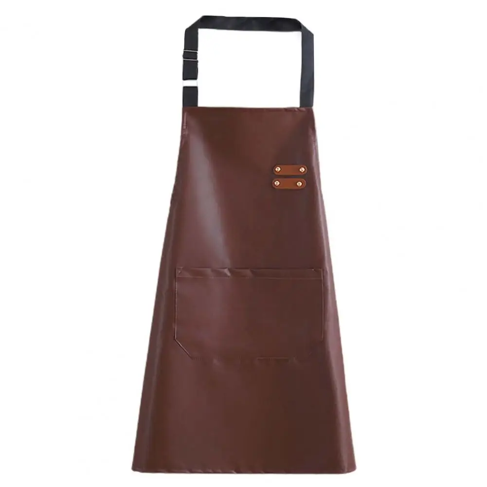 Waterproof Apron Versatile Utility Apron Durable Waterproof Kitchen Chef Apron with Adjustable Neck Strap Front Pocket for Men